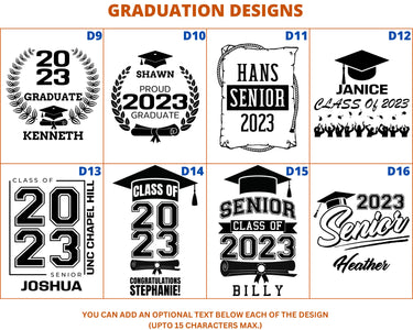 Custom 16 oz Pint Glass Graduation | Personalized Name/Text Beer Glass